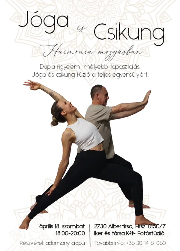 jóga és csikung plakát, új alkalom