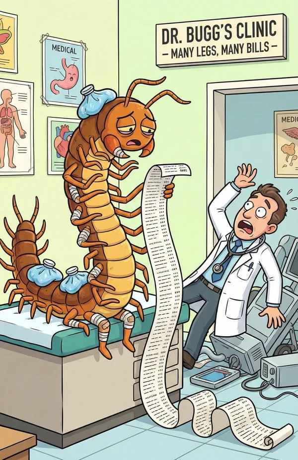 Térdízület, orvosi rendelő illusztráció