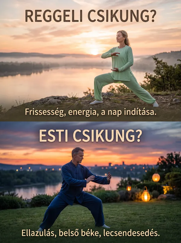 Reggeli és esti csikung gyakorlatok